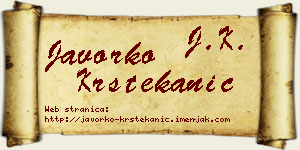 Javorko Krstekanić vizit kartica